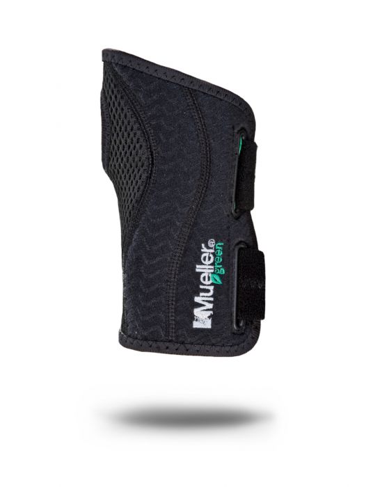 Mueller Fitted Wrist Brace, Black, Right, Large/X Large
